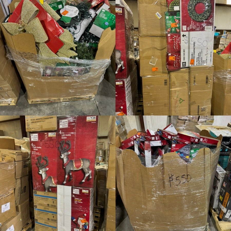 Home Depot Christmas Decor Pallet: Buy 100+ Holiday Items $550